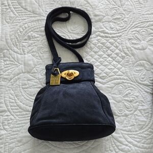Anne Klein Black Crossbody Bag with Gold Hardware